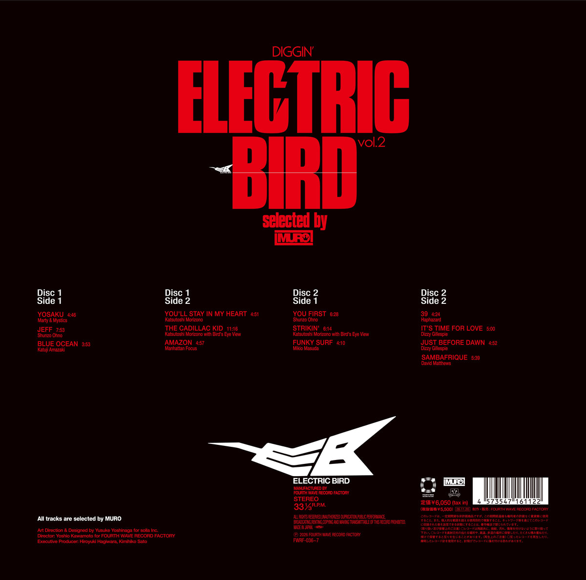 11/20 Release【FWRF-036.37 】DIGGIN' ELECTRIC BIRD Selected by MURO Vol.2