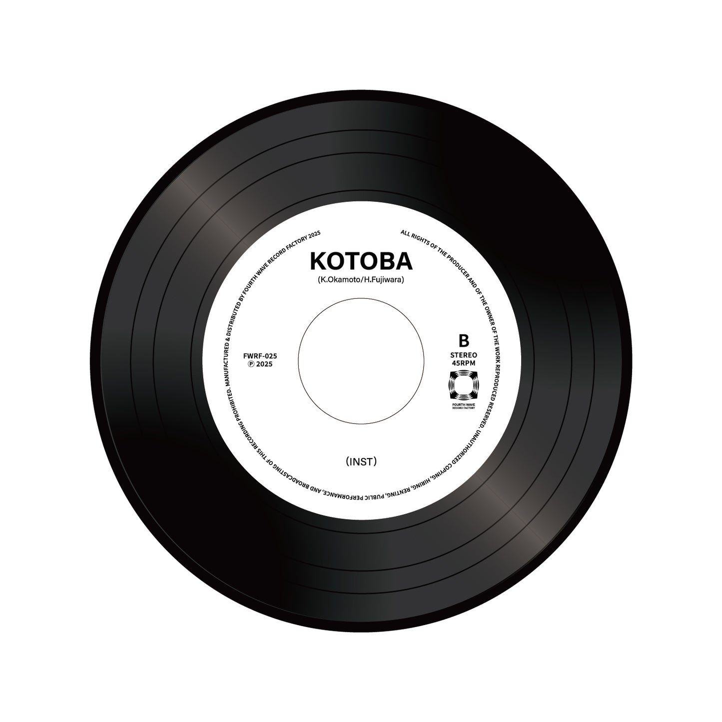 【FWRF-025】HIROSHI FUJIWARA / KOTOBA c/w KOTOBA INST Repress  (7inch)